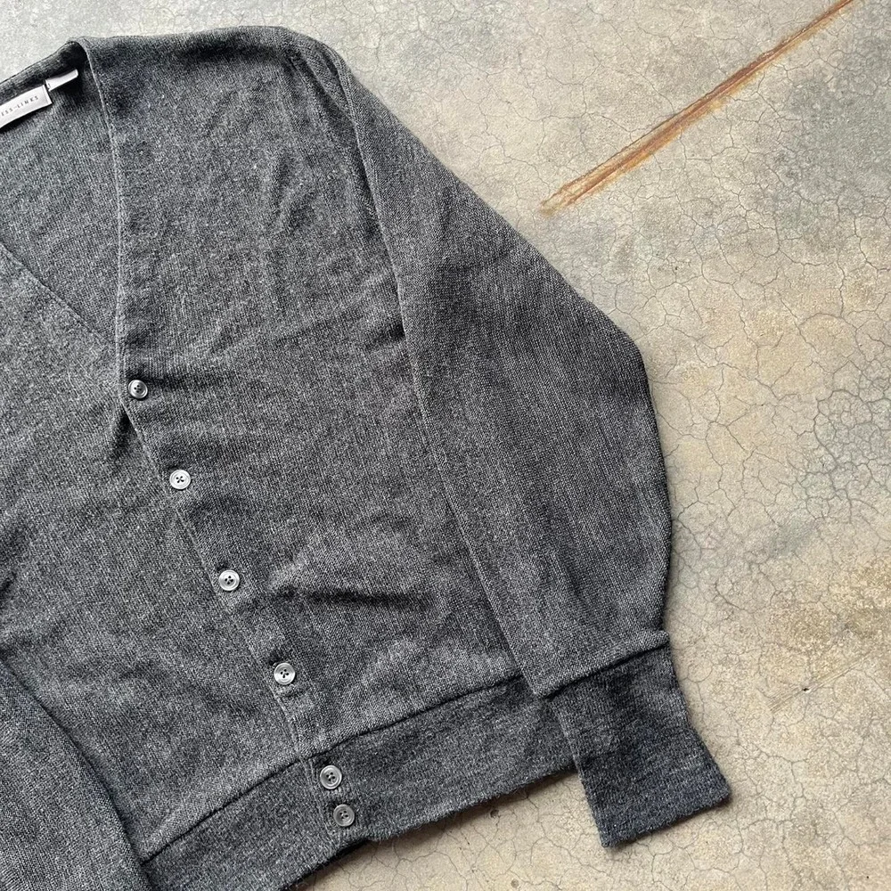 Cypress links vintage grey cardigan 100% acrylic Medium Made in USA